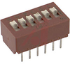 Switch, DIP, 6 PositionS, VERTICAL MOUNT - 70128462 - Allied Electronics, Inc.