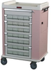OptimAl Line, Aluminum 28 Bin Cassette Medication Cart .. - AL28CS - Harloff Company, Inc. (The)