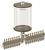 Clear View Multiple Feed Manual Lubricator, 1/2 gal Acrylic Reservoir, 17 Feeds, 1/8