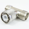 HN T Adapter Female (Jack) Male (plug) Female (Jack), Nickel Plated Brass Body, 1.2 VSWR - SM3918 - Fairview Microwave Inc.