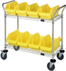 Quickpick Bin Cart, 2Shelf, 8Bins, Yel; No. Of Bins Quantum Storage - 44AC7937 - Newark, An Avnet Company