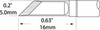 Tip Cartridge, Soldering, Drag Knife 5Mm; Tip / Nozzle Width Metcal - 66K6726 - Newark, An Avnet Company
