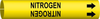 Brady Bradysnap-On B-915 Black on Yellow Plastic Snap-On Pipe Marker - 1/2 in Character Height - Printed Msg = NITROGEN with Right Arrow - 4098-A - 754476-48727 - R. S. Hughes Company, Inc.