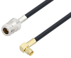 N Female to SMA Male Right Angle Cable 48 Inch Length Using LMR-240-UF Coax - PE3W04423-48 - Pasternack