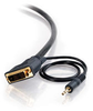 15ft Pro Series DVI-D + 3.5mm Plenum M/M Single Link Digital Video Cable -- 2102-41210-015 - Image