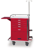 Classic Five Drawer Emergency Cart with Bottom Compartm.. - 6403 - Harloff Company, Inc. (The)