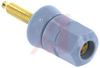 Binding Post, Single; Larger Stud Nut; 30 A; 1000 V; Gold Plated Brass; Blue; - 70120882 - Allied Electronics, Inc.