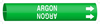 Brady Bradysnap-On B-915 White on Green Plastic Snap-On Pipe Marker - 1/2 in Character Height - Printed Msg = ARGON with Right Arrow - 4006-A -- 754476-48491