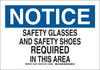 Brady B-555 Aluminum Rectangle White Personal Protection Equipment (PPE) Sign - 10 in Width x 7 in Height - TEXT: NOTICE - 128910 - 754473-77824 - R. S. Hughes Company, Inc.