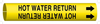 Brady Bradysnap-On B-915 Black on Yellow Plastic Snap-On Pipe Marker - 1/2 in Character Height - Printed Msg = HOT WATER RETURN with Right Arrow - 4081-A - 754476-40511 - R. S. Hughes Company, Inc.