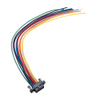 5+5 Pos. Female T-Contact DIL 22 AWG Cable Assembly, 150mm, single-end, 101Lok - M80-FB11068FC-0150L - Harwin Plc