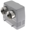 Standard, Rectangular Hood, size 77.27, 4 Pegs, 2 Front PG21 cable entries - CAF-16.221 - Mencom Corporation