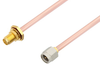 SMA Male to SMA Female Bulkhead Cable 18 Inch Length Using RG402 Coax - PE3C2892-18 - Pasternack