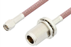 SMA Male to N Female Bulkhead Cable 12 Inch Length Using RG142 Coax - PE3345-12 - Pasternack