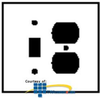 Leviton 2-Gang 1-Toggle 1-Duplex Combination Midway Size.. - 80505 - TelephoneStuff.com
