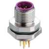 PROFIBUS Data Receptacle Connector: Male, front mount, M12 - mating side, print contacts - connecting side, 5-pin, B-coded, unshielded, metallic grey housing, 50 V AC / 60 V DC, 4 A - 0976 PMC 152 - Belden Inc.