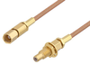 SSMC Plug to SSMC Jack Bulkhead Cable 48 Inch Length Using RG178 Coax - PE3C4389-48 - Pasternack