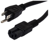 PC/PDU Power Cord - NEMA 5-15 to C15 - 15 Amp, length 1 foot - MPPA00014-01F - MilesTek Corporation
