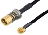 Snap-On BMA Jack to SMP Female Right Angle Cable 60 Inch Length Using PE-SR405FLJ Coax - PE3C4871-60 - Pasternack