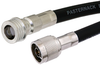 N Male to QN Male Cable 24 Inch Length Using RG213 Coax - PE38450-24 - Pasternack