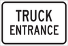Brady B-401 Polystyrene Rectangle White Truck & Forklift Warehouse Traffic Sign - 18 in Width x 12 in Height - TEXT: TRUCK ENTRANCE - 124417 - 754473-80652 - R. S. Hughes Company, Inc.