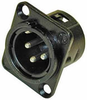 XLR 3 Pin Panel Mt(m) Blk/Silv Neutrik Connector - CA-NC3MDL1BAG - Visual Sound, Inc.