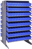 2 Side Sloped Rack, 16Shelves/144Bin/blu; Shelving Unit Type Quantum Storage - 44AC6409 - Newark, An Avnet Company