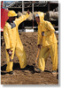 Wet Wear&reg; 200; Yellow PVC, suit jacket w/attached hood/elastic waist pants, 8 mil; Size M - 076490-08131 - R. S. Hughes Company, Inc.
