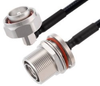 Low PIM RA 7/16 DIN Male to 7/16 DIN Female Bulkhead Cable 1/4 inch Superflexible Coax in 200 Cm - FMCA2252-200CM - Fairview Microwave Inc.