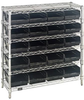 Open Wire Shelving, 6Shelves, 20Bin, Blk; Shelving Unit Type Quantum Storage - 44AC8217 - Newark, An Avnet Company