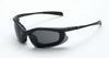 Concept smoke anti-fog lens, matte black frame, foam lined -- 821AF - Image