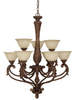 4323GB-260 Mid. Chandeliers-Glass Up - 730893 - Capital Lighting, Inc.
