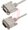 Cable;Premium Molded;Straight;DB9 Male/Female;25 Ft;9 Cond;Light Gray;Stranded - 70126154 - Allied Electronics, Inc.