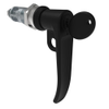 Quarter-Turn Cam Latch, Key Locking , L-Handle, Pad Locking, Sealed, Zinc Alloy, Powder Coat, Black - E5-7A-725-UU4-13 - Southco