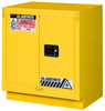 Justrite 19 gal Yellow Hazardous Material Storage Cabinet - 30 in Width - 35 3/4 in Height - Floor Standing - 697841-12066 - 697841-12066 - R. S. Hughes Company, Inc.