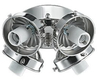 4 Light Fitter - Polished Nickel - H4PN - Monte Carlo Fan Company