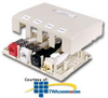 Hubbell Infin-e-Station Surface Mount Box - 4 Ports - ISM4 - TelephoneStuff.com