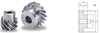 KHK SUN1-13L, Module 1, 13 Tooth, Left Hand Stainless Steel Screw Gears -- sun1-13l - Image