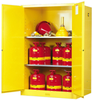 Justrite Sure-Grip EX 90 gal Yellow Hazardous Material Storage Cabinet - 43 in Width - 65 in Height - Floor Standing - 697841-11477 - 697841-11477 - R. S. Hughes Company, Inc.