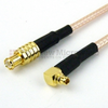 MCX Plug (Male) to RA MMCX Plug (Male) Cable RG-316 Coax Up To 3 GHz, 1.35 VSWR in 72 Inch - FMC0719315-72 - Fairview Microwave Inc.