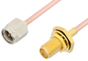 SMA Male to SMA Female Bulkhead Cable 48 Inch Length Using RG405 Coax, RoHS - PE3826LF-48 - Pasternack