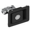 Rotary Push-to-Close Latch, Paddle Actuated, Two Stage, Key Locking, Press-in Studs, Black Powder Coat -- R4-82-814-50