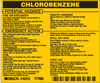 Brady B-928 Black on Yellow Rectangle Vinyl Hazardous Material Label - 4 1/2 in Width - 3 3/4 in Height - Printed Text = CHLOROBENZENE - 93512 - 754476-93512 - R. S. Hughes Company, Inc.