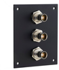3 JACK PANEL INSERT BULKHEAD REAR MOUNT TRB 3 LUG NON ISOLATED - REF00161 - MilesTek Corporation