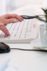 Washable Office Keyboard, CleanDesk -- TKL-105-IP68-KGEH-GREY - Image