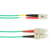 15m (49.2ft) SCLC GN OM4 MM Fiber Patch Cable INDR Zip OFNP - FOCMPM4-015M-SCLC-GN - Black Box