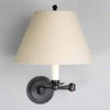 Flat Round Swing Arm Wall Light - WL44/2/BZ/US - Vaughan Designs, Inc.