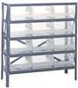 Open Shelving, 5Shelves, 12Bins, Clear; Shelving Unit Type Quantum Storage - 42AC9050 - Newark, An Avnet Company
