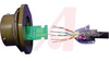 connector,metal circular,jam nut recept,pc board,rj45 ethernet,green finish - 70026483 - Allied Electronics, Inc.