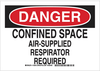 Confined Space Sign - 126810 - Brady Corporation